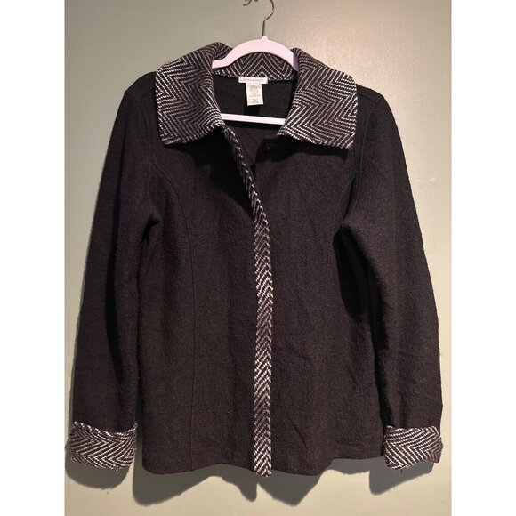 Laura Ashley Jackets & Blazers - Laura Ashley Women’s S Black Wool Blend Jacket Classic Old Money Academia Preppy